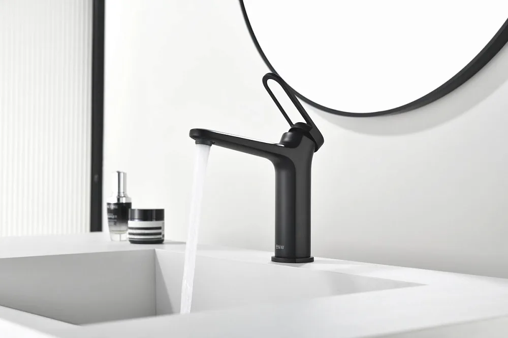 Смеситель для раковины Black&White Gravity 7109MB matt black Sancos — официальный сайт