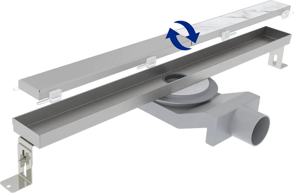 Душевой трап (лоток) Plumberia Selection PSL Linear 90 см, нержавеющая сталь матовая Sancos — официальный сайт