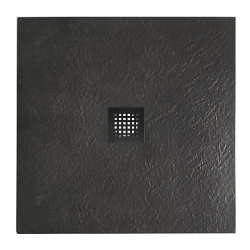Поддон для душа BelBagno Uno TRAY-MR-UNO-A-90-35-NERO-NO 90х90, черный матовый, с сифоном