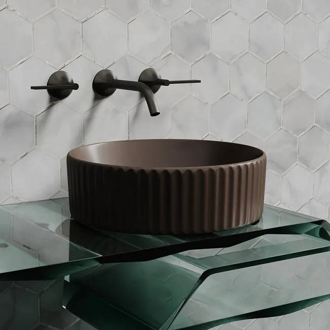 Накладная раковина Ceramicanova Element CN6057MDB темно-коричневый матовая Sancos — Оригинал