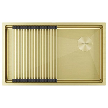 Мойка кухонная Paulmark Next-Pro 74 UNI PM707445-LG, светлое золото