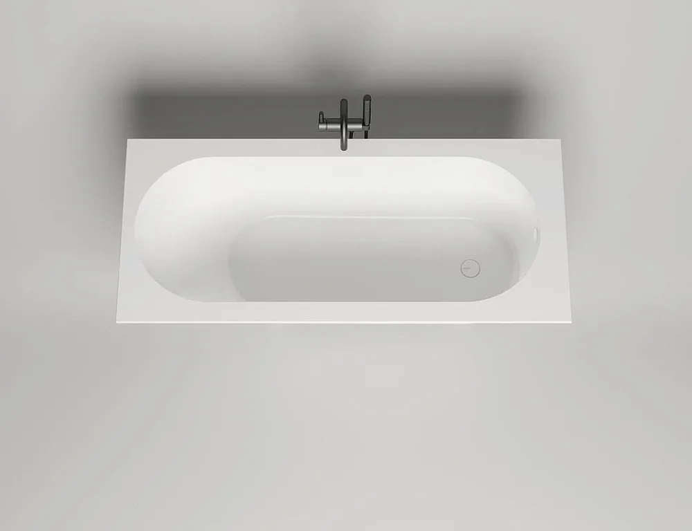 Ванна из искусственного камня Salini Ornella S-Sense 180x80 см, встраиваемая, матовая белая, на ножк Sancos — официальный сайт