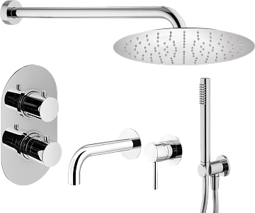 Комплект для ванной Plumberia Selection Ixo KITXOT18CR210 С ВНУТРЕННЕЙ ЧАСТЬЮ, хром