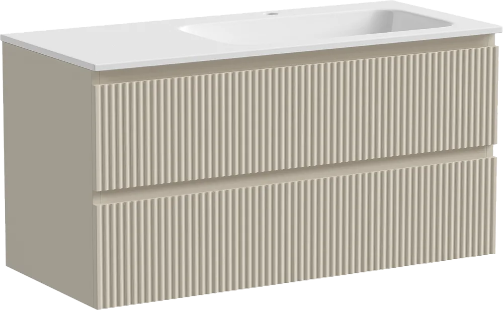Тумба под раковину Sancos Snob R 100 подвесная Beige soft (капучино), SNR100RCE Sancos — официальный сайт