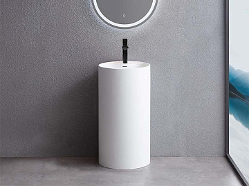 Раковина Uni-Flow Cilindro 1 FS503-450 Gloss White слив в стену