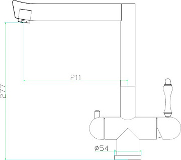 Смеситель для кухни Zorg Inox Lora