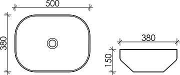 Накладная раковина Ceramicanova Element CN5031 50 см