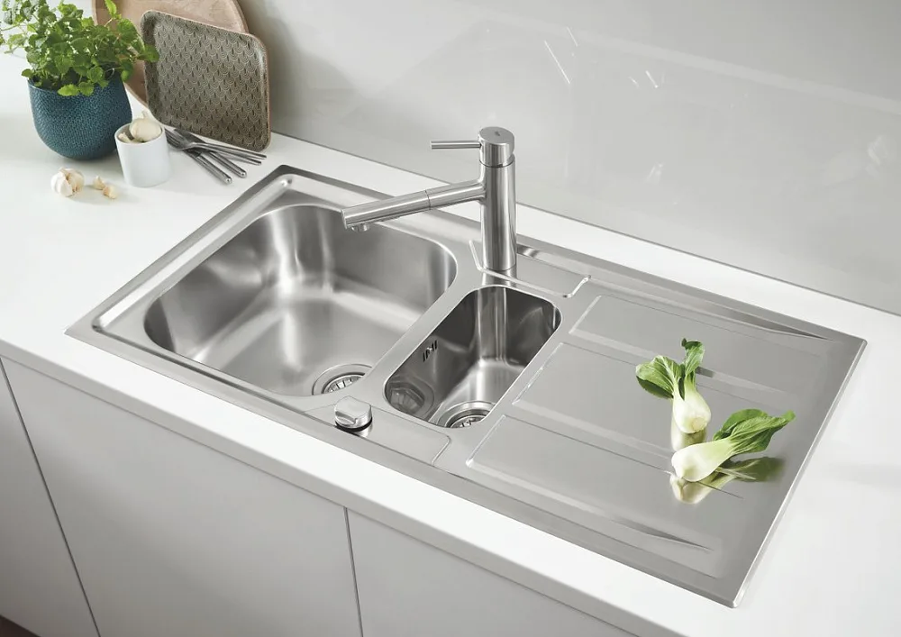 Мойка кухонная Grohe K400 + 31569SD0 Sancos — официальный сайт