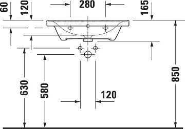 Мебельная раковина Duravit D-Neo 2367650000