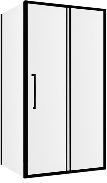 Душевой уголок Abber Schwarzer Diamant AG30160BMH-S70BM 160x70, профиль черный,  стекло матовое