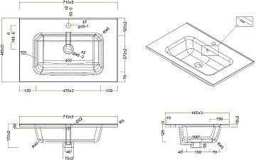 Мебельная раковина BelBagno BB700ETL