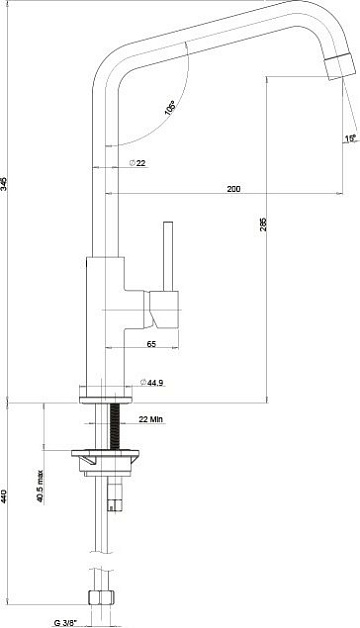 Смеситель для кухни Paini IXA IXA1572SKM