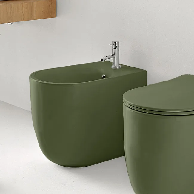 Биде напольное Kerasan Nolita 532011*1 одно отверстие, verde muschio Sancos — Оригинал