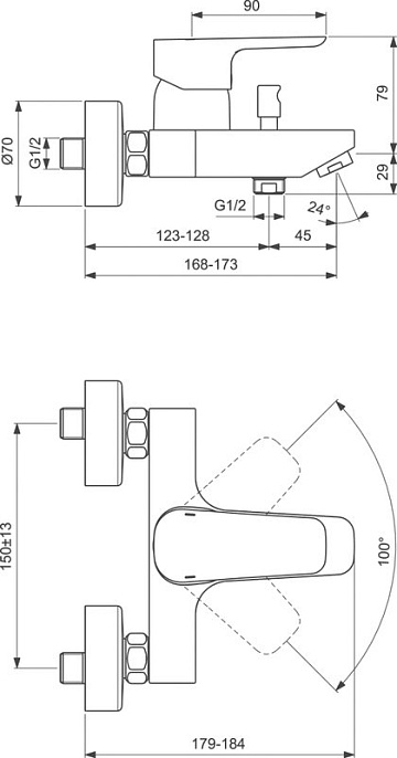 Комплект для ванной Ideal Standard Ceraplan III BD005AA