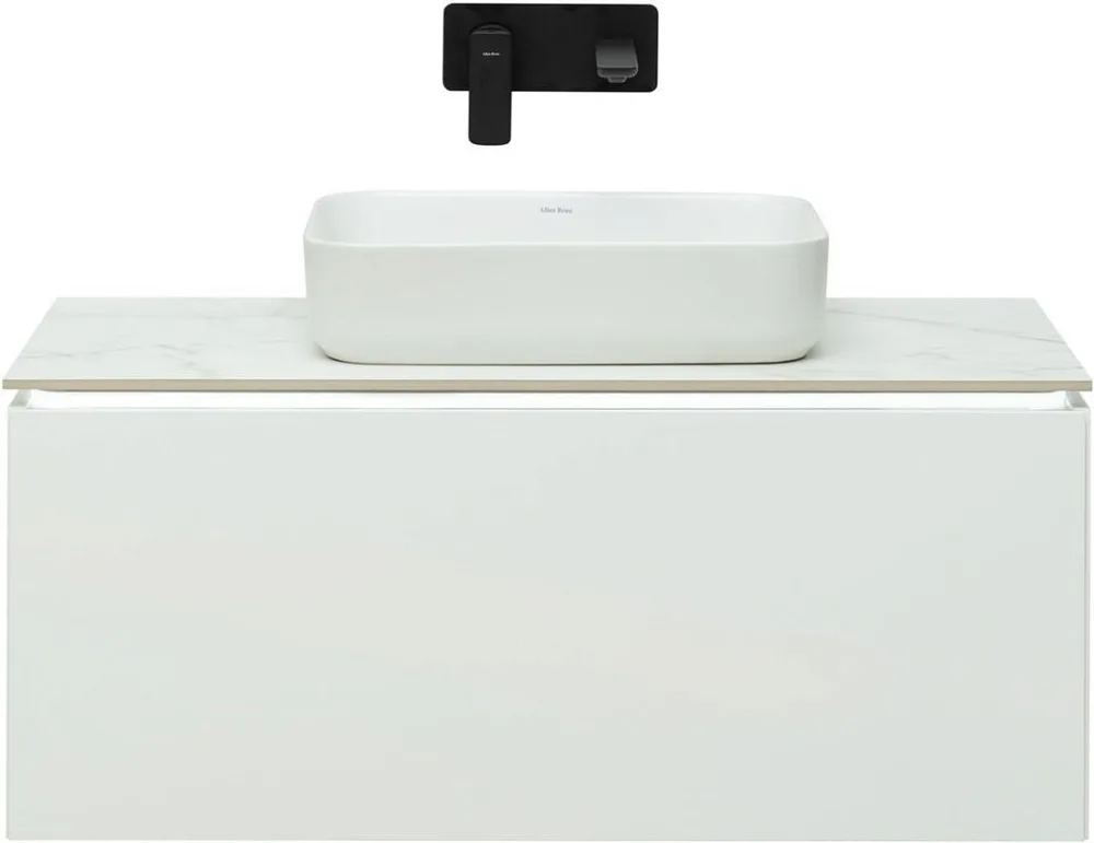Тумба под раковину без столешницы Allen Brau Infinity 100 1+1, подвесная, белый матовый Sancos — официальный сайт