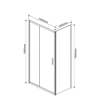 Душевой уголок Vincea Garda VSR-1G1014CLG 140х100, профиль брашированное золото, стекло прозрачное