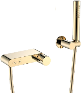 Смеситель для ванны с душем Boheme Stick 123-GG, gold diamond gold