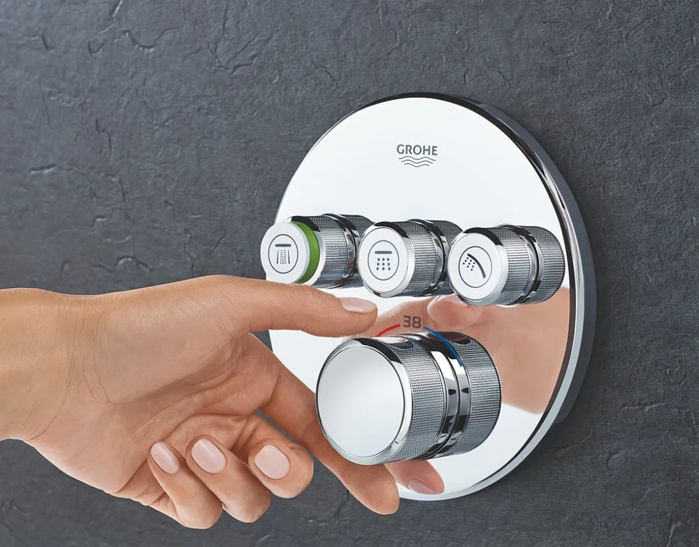 Термостатический смеситель встраиваемый Grohe Grohtherm SmartControl 29121000 для душа Sancos — официальный сайт