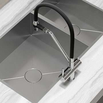 Смеситель для кухни Sancos Dora SC4003CH с гибким изливом, хром
