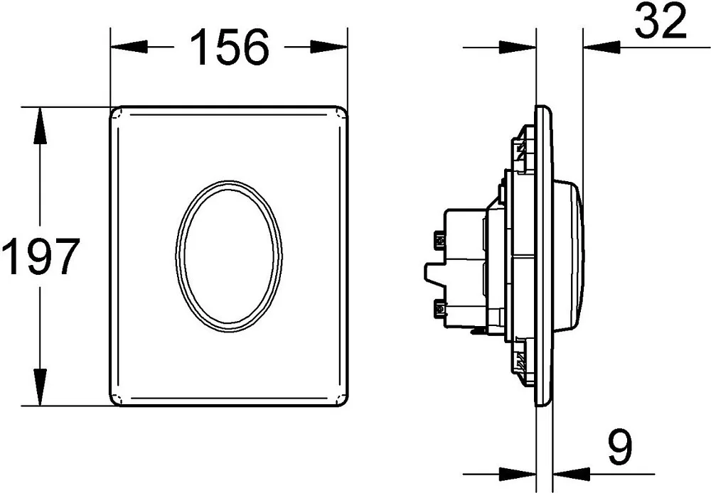 Кнопка смыва Grohe Skate Air 38564000, хром Sancos — официальный сайт