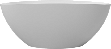 Ванна из искусственного камня WHITECROSS Onyx A 160x75 см, отдельностоящая, белая, овальная, с донны