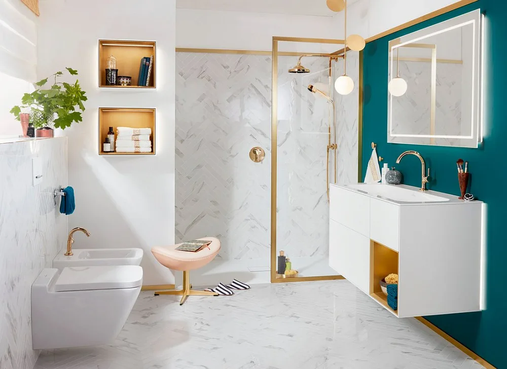 Биде подвесное Villeroy & Boch Finion 446500R1 alpin, ceramicplus Sancos — официальный сайт