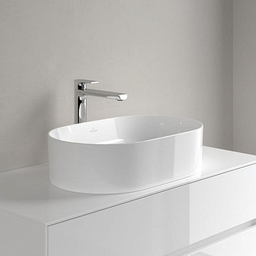 Накладная раковина Villeroy & Boch Collaro 4A1956R1 альпийский белый, CeramicPlus