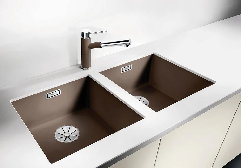 Мойка кухонная Blanco Subline 400-U кофе Sancos — официальный сайт