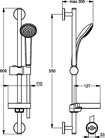 Душевой гарнитур Ideal Standard IdealRain B9501AA