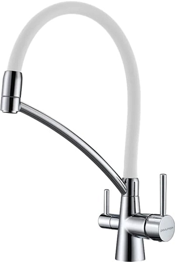 Смеситель для кухни Paulmark Siegen Si213111-CRw хром, с гибким изливом