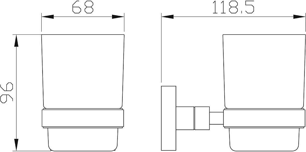 Стакан Wonzon & Woghand WW-8428-LG глянцевое золото