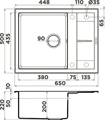 Мойка кухонная Omoikiri Sumi 65A-GR leningrad grey