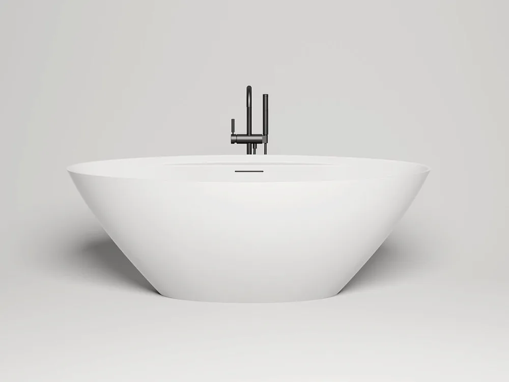 Ванна из искусственного камня Salini Diva S-Sense 180x85 см, отдельностоящая, белая, овальная, со сл Sancos — официальный сайт
