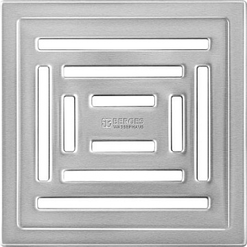 Душевой трап Berges Zentrum Uno 090372 15x15 см, матовый хром