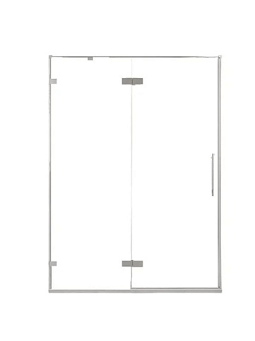 Душевая дверь в нишу Veconi Premium Alassio CH 150x200, профиль матовый хром, стекло прозрачное