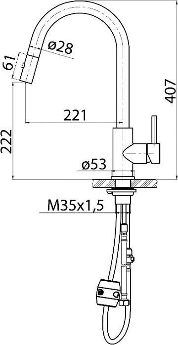 Смеситель для кухни BelBagno BB-LAM31B-IN