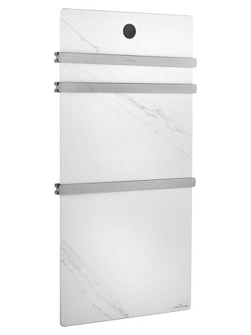 Полотенцесушитель электрический Wonzon & Woghand WW-A503-BR белый мрамор, брашированный никель