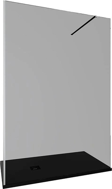 Душевая перегородка Allen Brau Infinity 1 3.21026.BA.T 140 см, профиль серебро браш, стекло тонирова