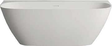 Ванна из искусственного камня Salini Sofia Wall S-Sense 180x85 см, пристенная, белая, со сливом-пере