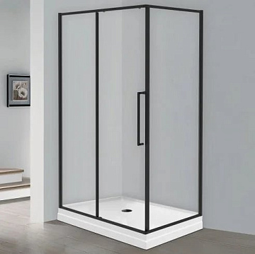 Душевой уголок Esbano Surf ESS-119PS-B 110х90 см, профиль черный, стекло прозрачное