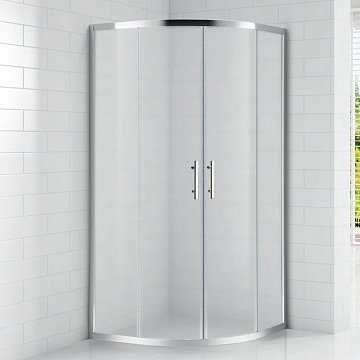 Душевой уголок Cezares Eco O-R-2 90x90, профиль хром, стекло текстурное