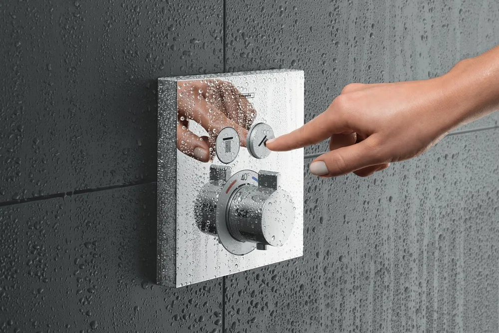 Термостатический смеситель встраиваемый Hansgrohe ShowerSelect 15763000, для душа, хром Sancos — официальный сайт