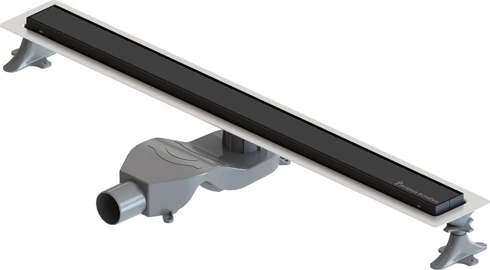 Душевой трап (лоток) Boheme Premium Linear 80 см, черный Sancos — официальный сайт