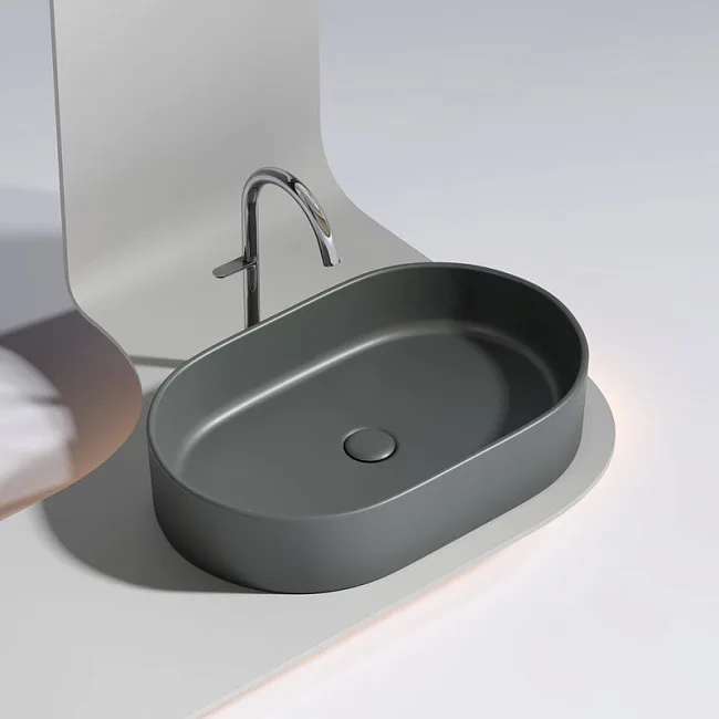 Накладная раковина Ceramicanova Element CN6048MDH темный антрацит матовая Sancos — Оригинал