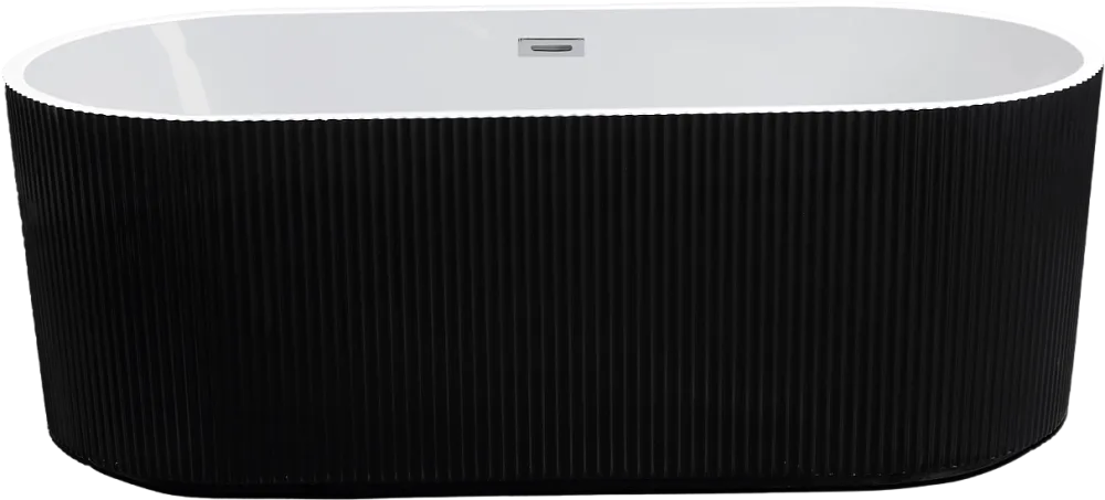 Акриловая ванна Esbano Tortuga 170x80 см, отдельностоящая, черная, овальная, со сливом-переливом, с  Sancos — официальный сайт