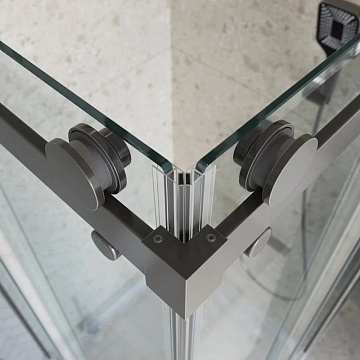 Душевой уголок BelBagno Marino 2 A-2-90-C-GM 90x90, профиль оружейная сталь, стекло прозрачное