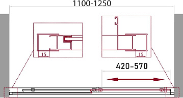 Душевой уголок BelBagno Unique UNIQUE-AH-21-150/180-90-C-Cr