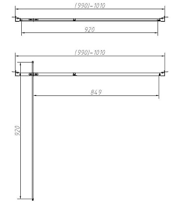 Душевая дверь в нишу Vincea Alpha VDP-3AL100CL 100x195, профиль хром