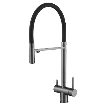 Смеситель для кухни Abber Wasser Kreis AF81141NG, с гибким изливом, никель