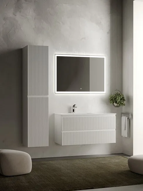 Шкаф-пенал для ванной Sancos Snob R 35 см, универсальный, Bianco (белый) Sancos — Оригинал